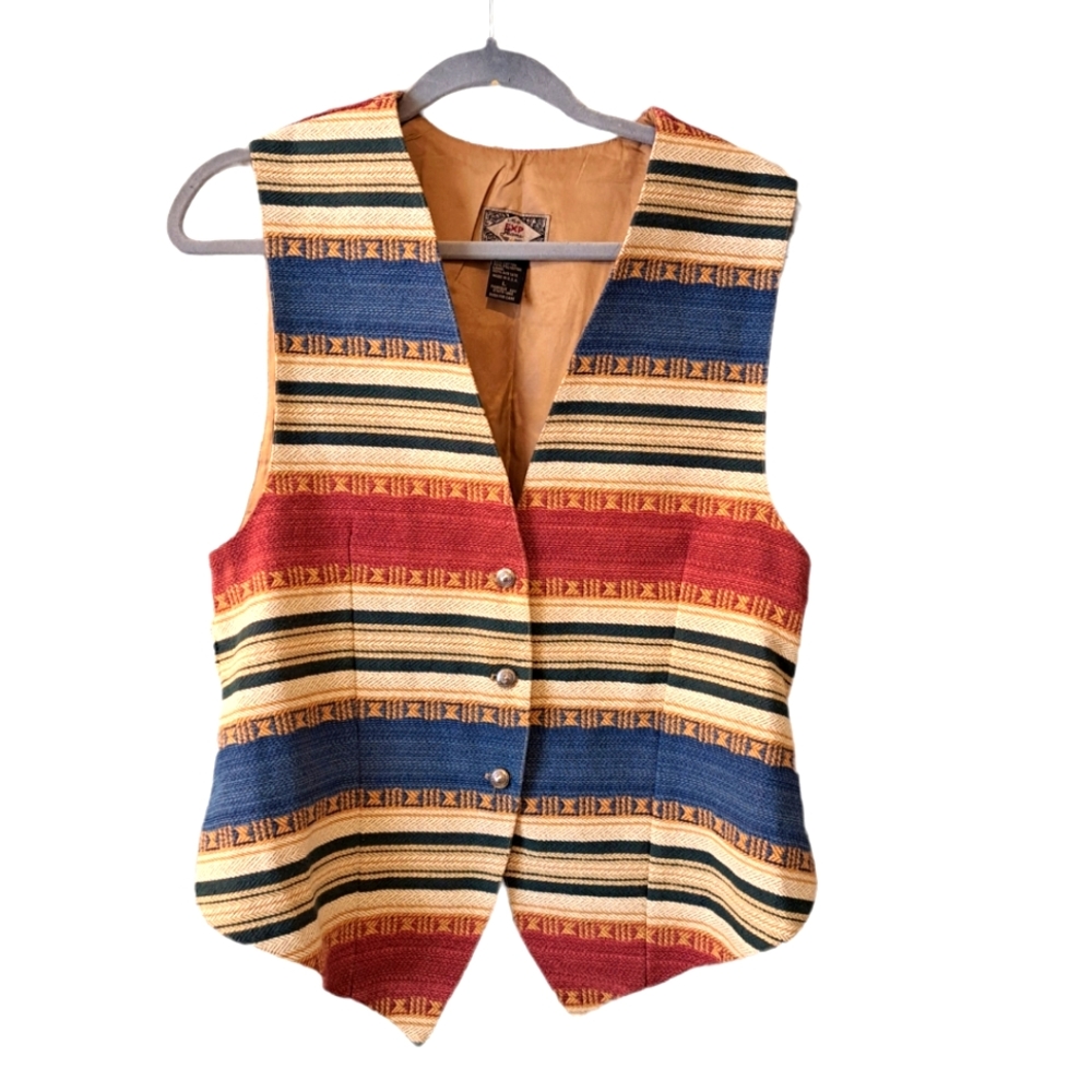 No 4 Exp Jeans Southwestern Style Vest Express Jacket- Vintage